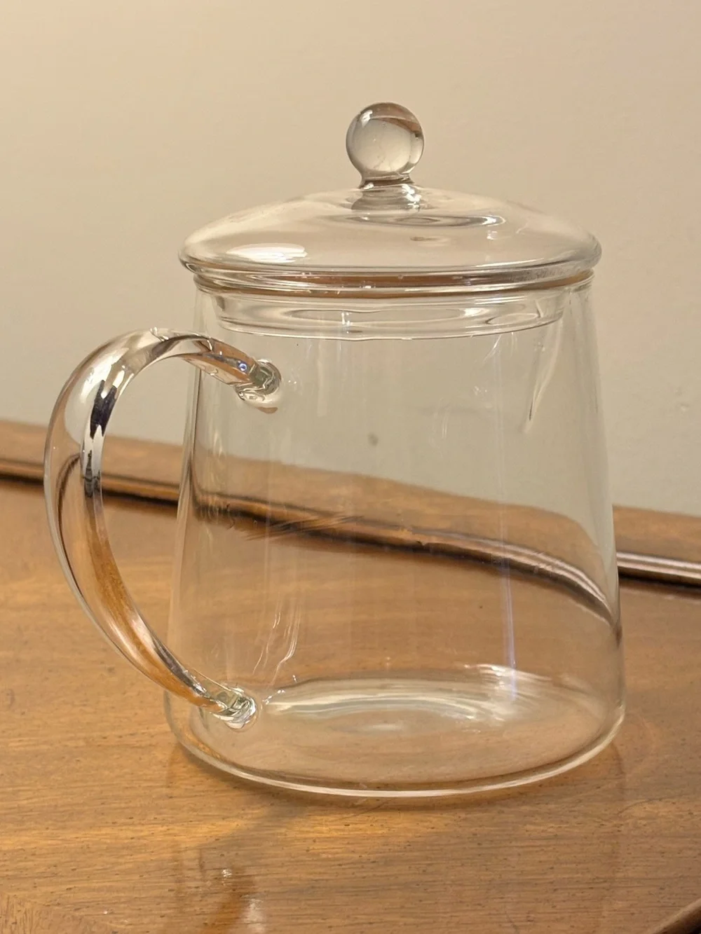 Clear Borosilicate Glass Teapot Tea Server w/ Glass Lid Minimalist